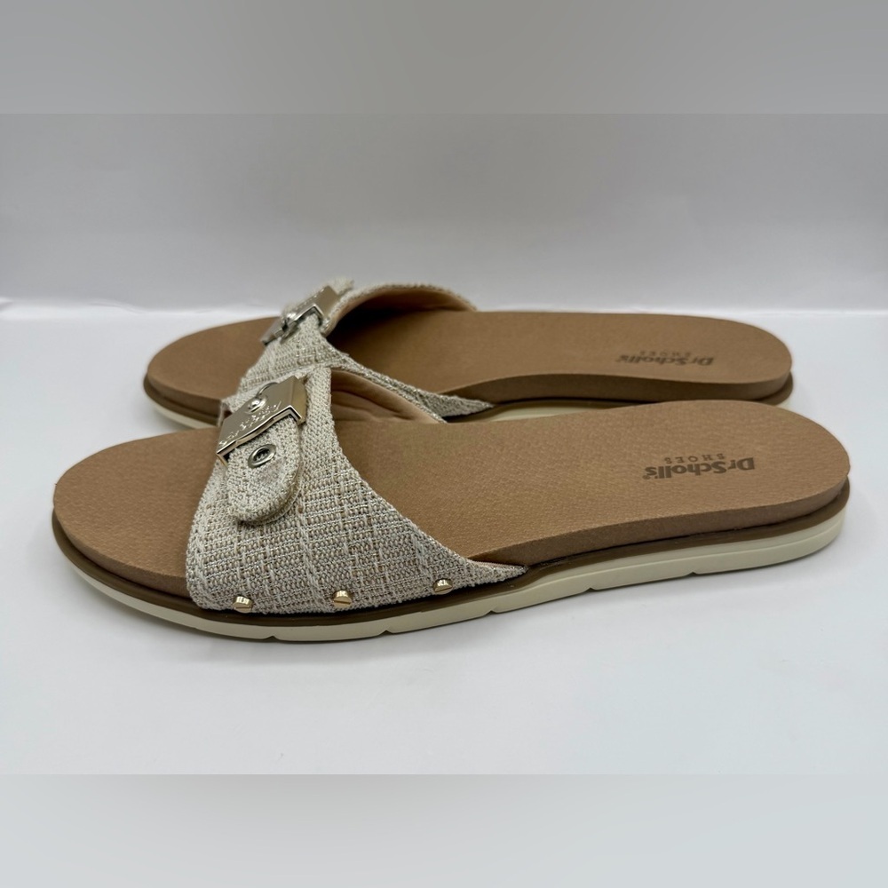 Dr. Scholl's Women's Tan Buckle Slide Sandals - Picture 3 of 16